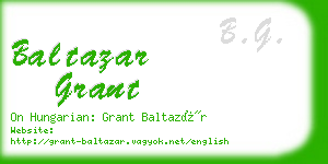 baltazar grant business card
